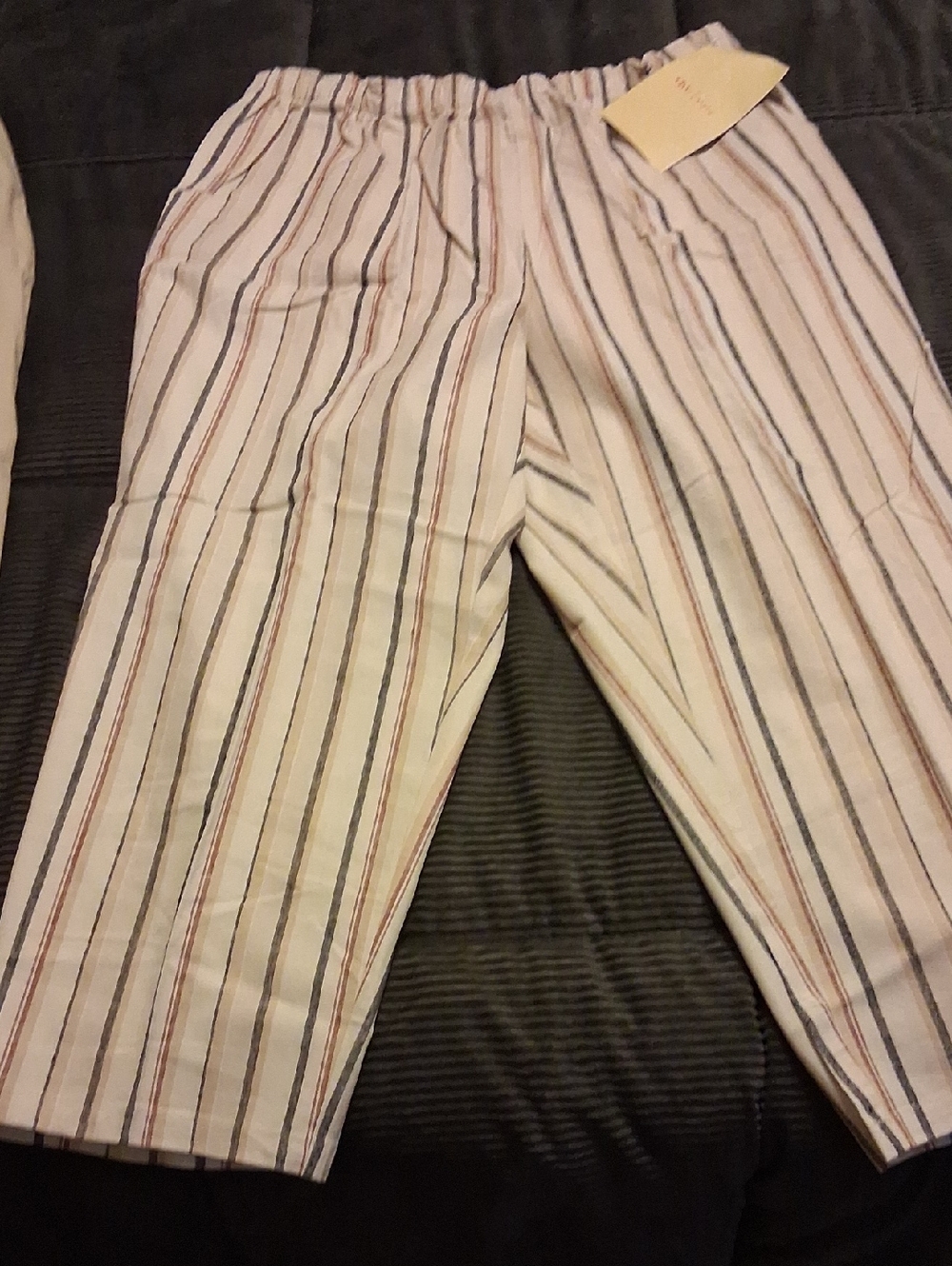 Striped Cream Men’s Casual Pants